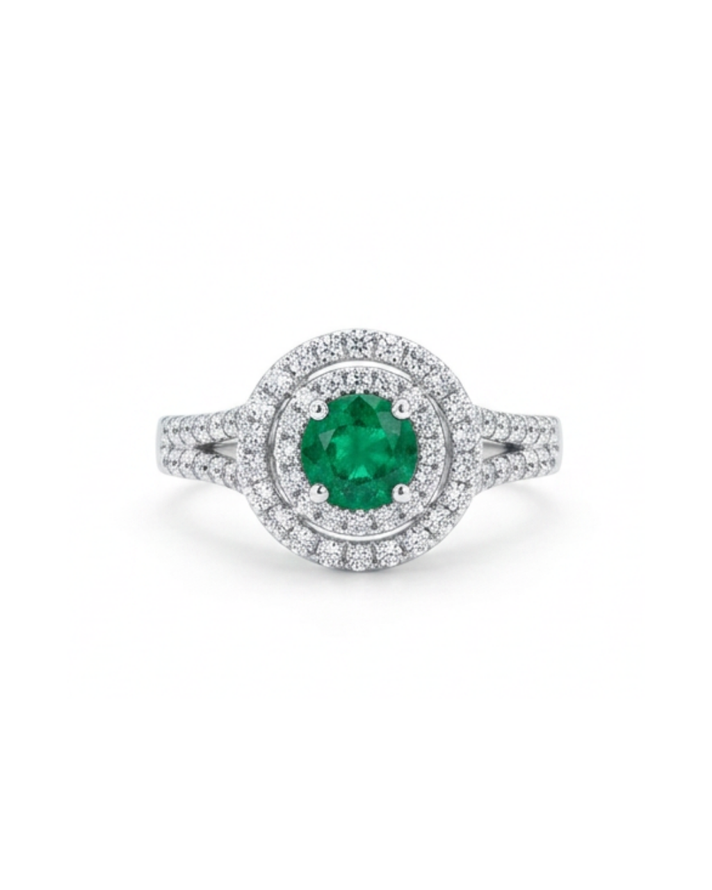 Ροζέτα Κ18 Emerald & Brilliant | EG220