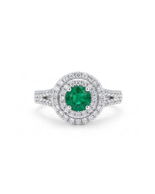Ροζέτα Κ18 Emerald & Brilliant | EG220